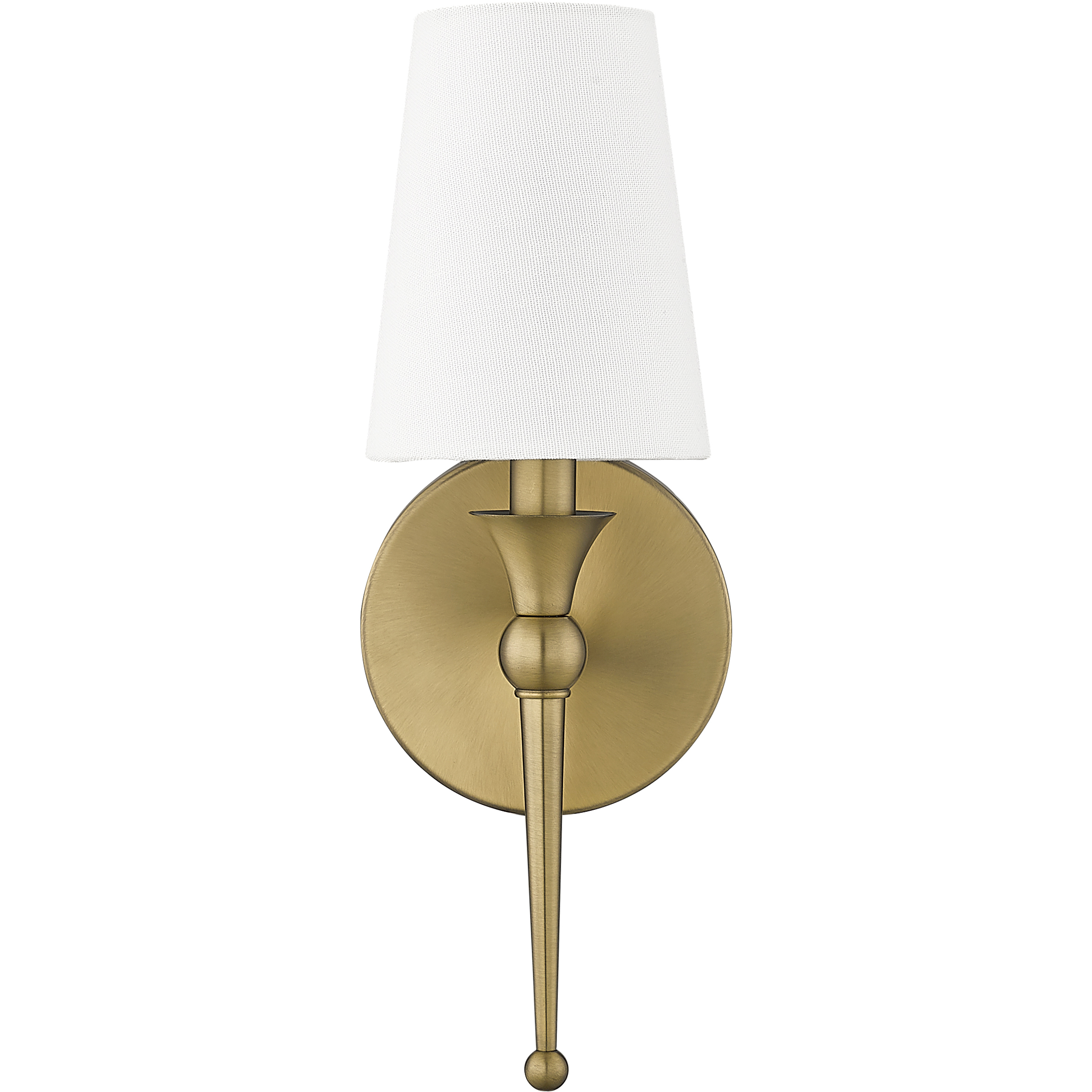 None Wall Sconce Wall Light in Vintage Brass